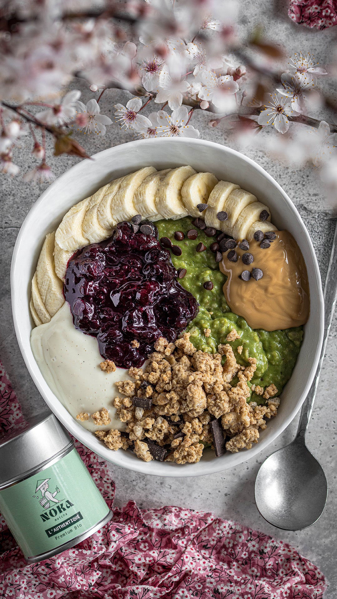 Porridge au matcha