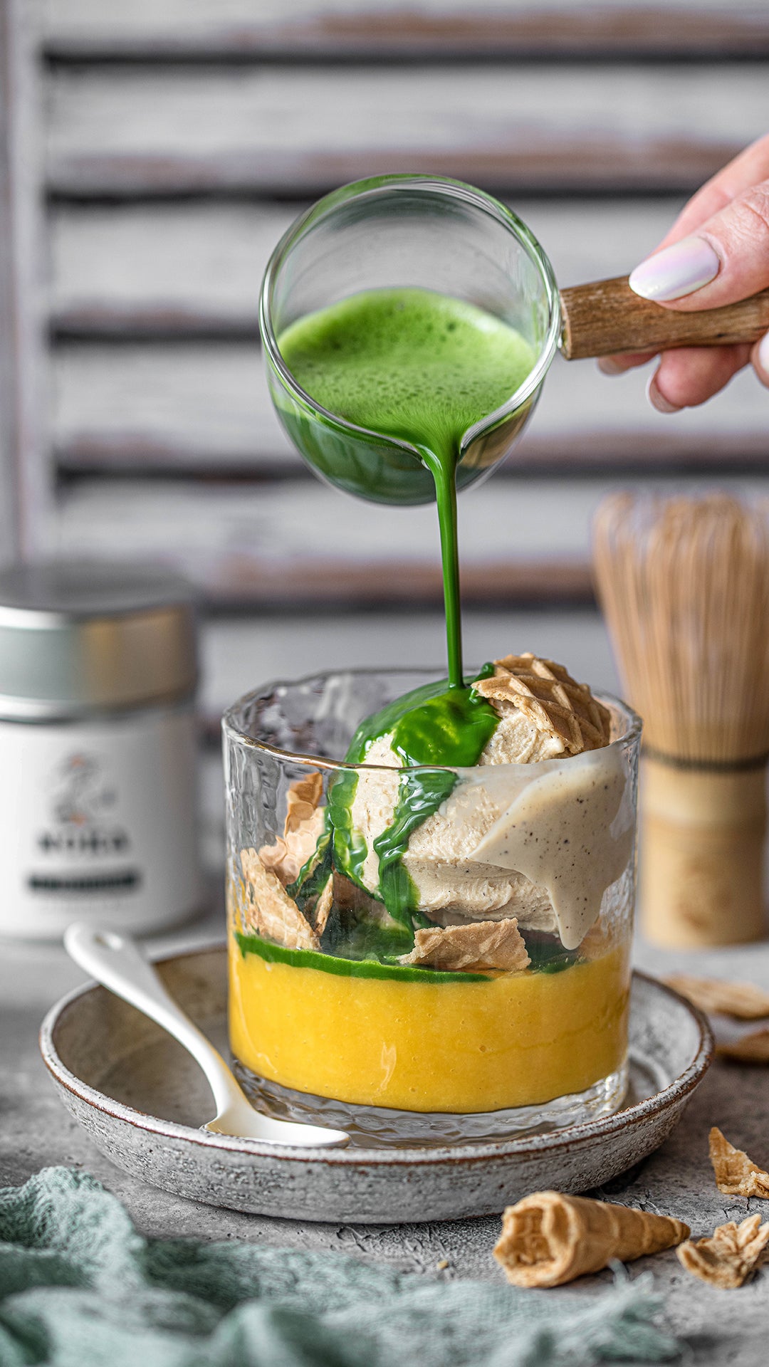 Matchaffogato au matcha
