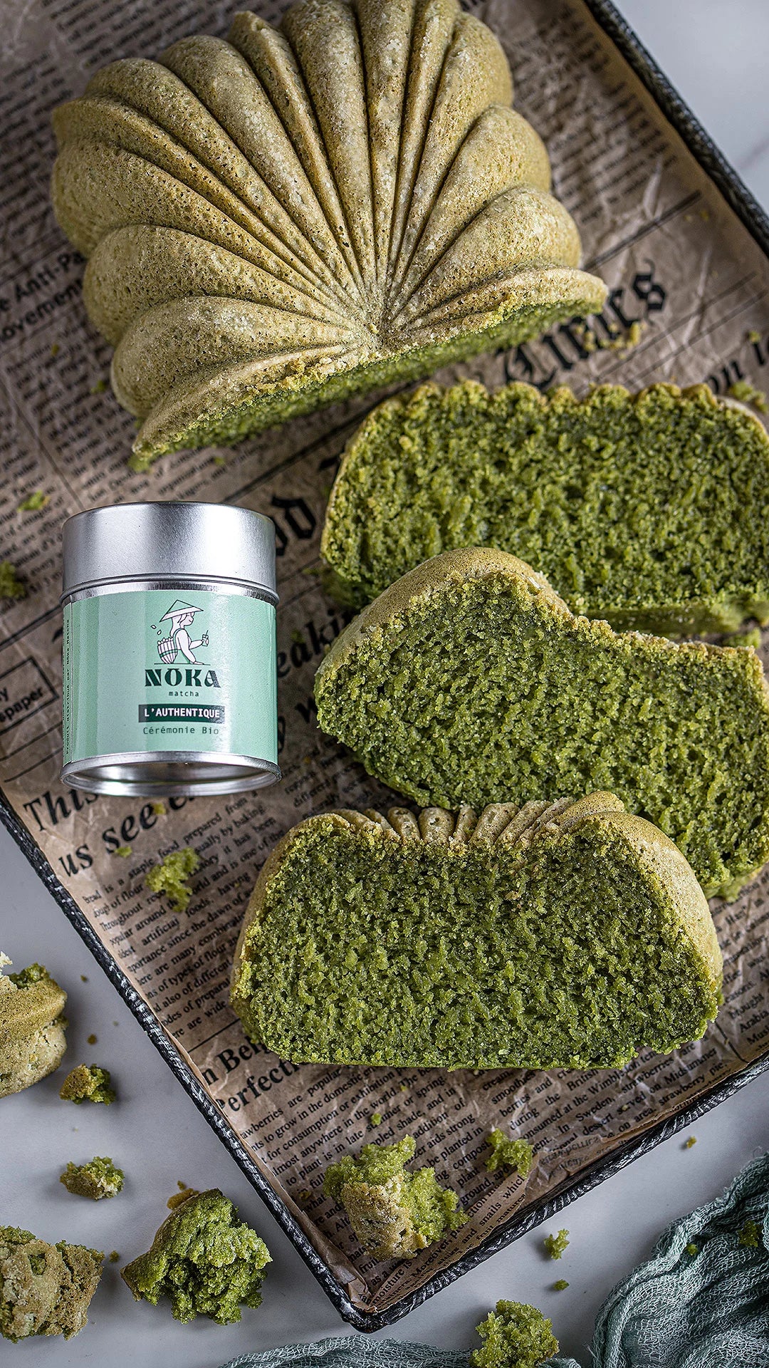 Gâteau moelleux matcha & coco 