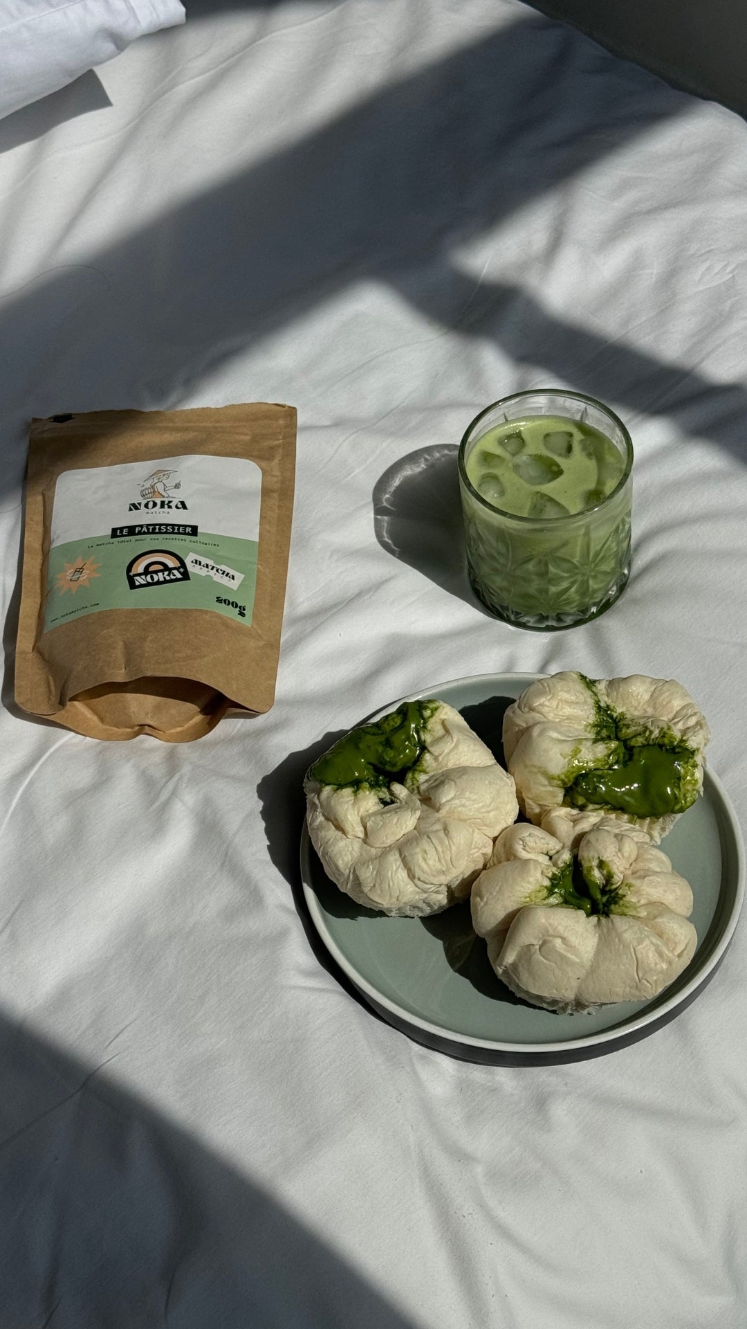 Pain bao vapeur au matcha