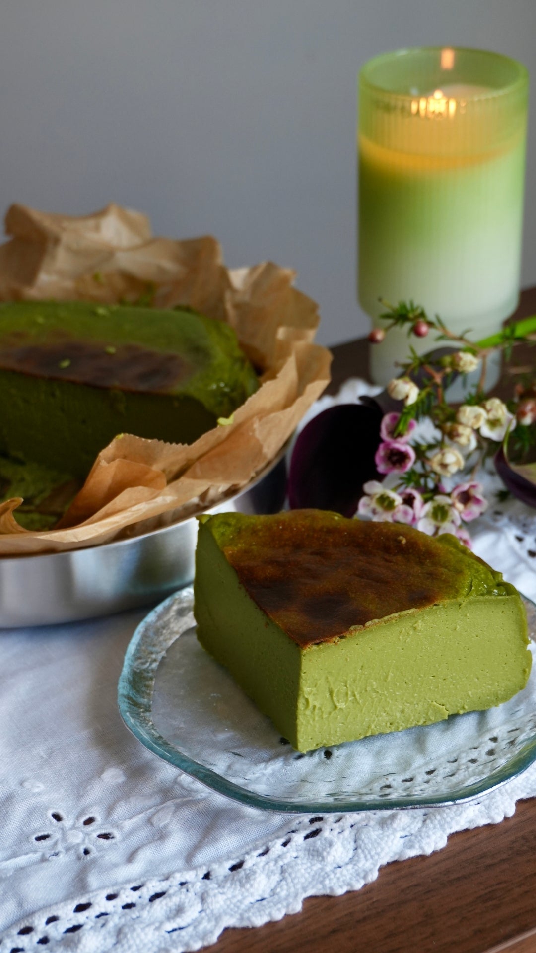 Cheesecake Basque au Matcha