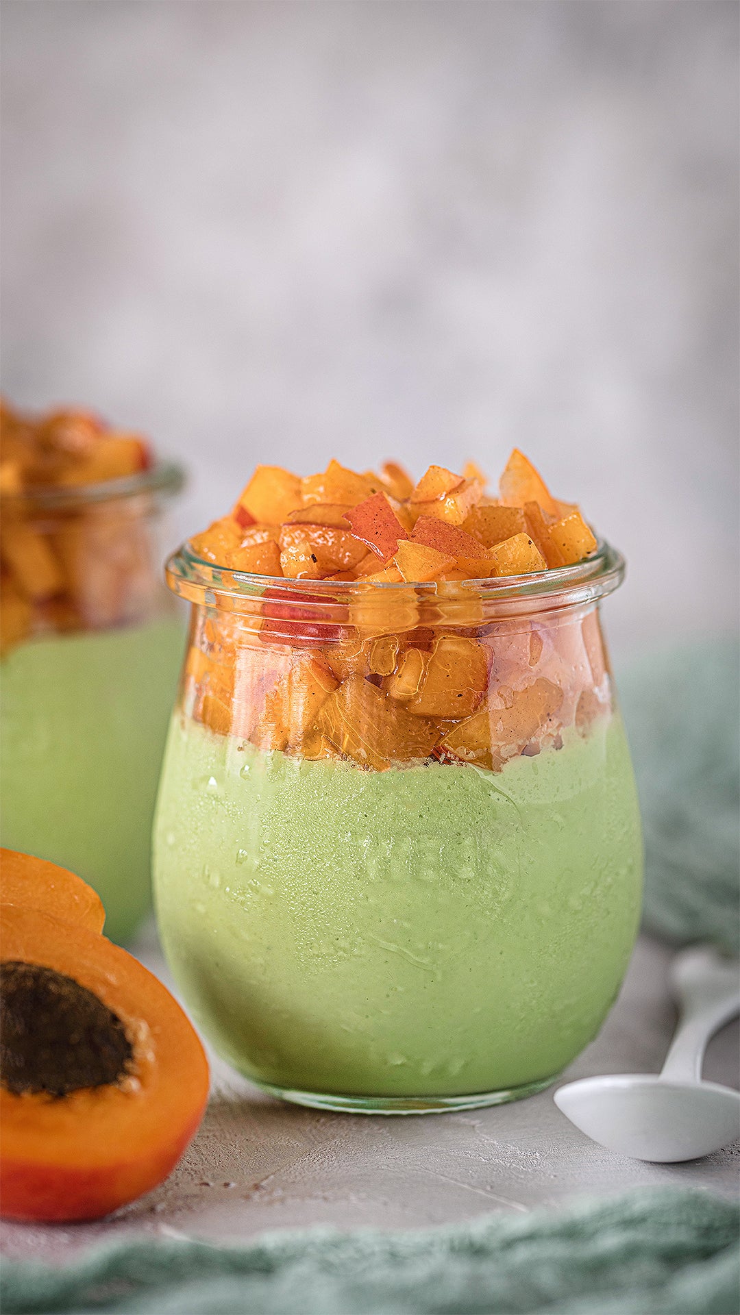 Panna Cotta Matcha & Abricot
