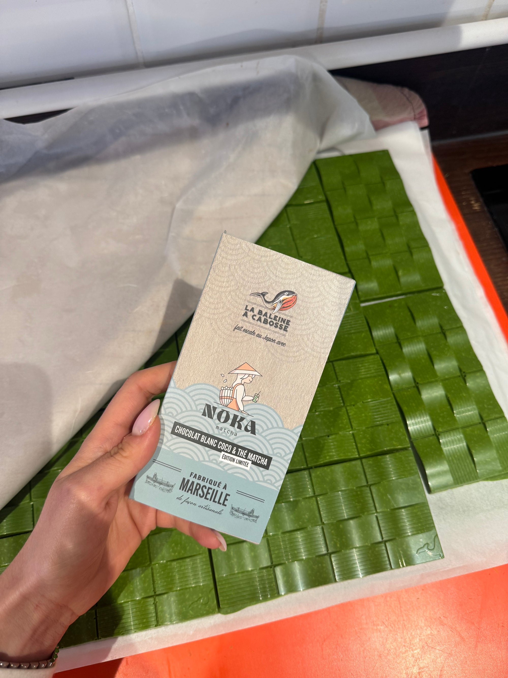 Chocolat Blanc au Matcha 4 % & Coco (lot de 2 tablettes)