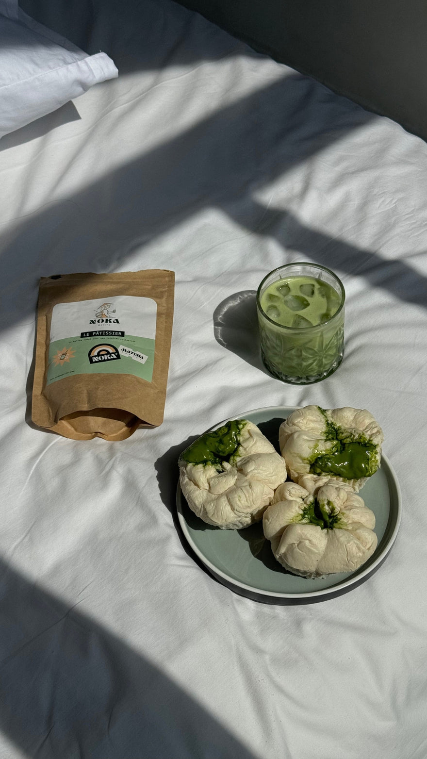 Pain bao vapeur au matcha