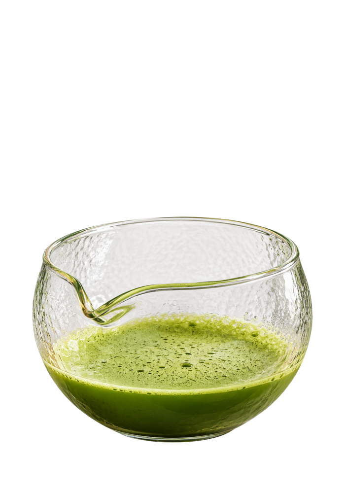 Glass matcha mixing bowl